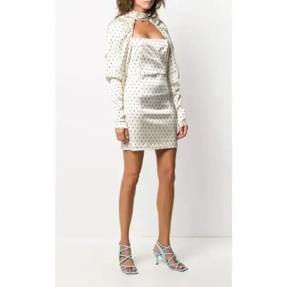 Rotate Birger Polka Dot Long Sleeve Dress - Picture 5 of 13